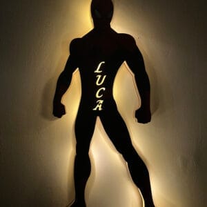Lampada Spiderman personalizzata con nome