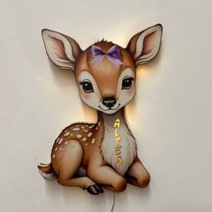 Lampada Cerbiatto personalizzata con nome