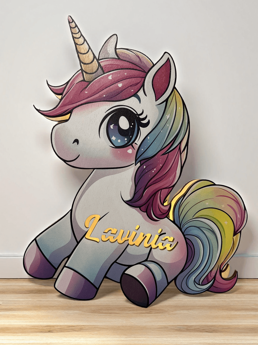 lampada unicorno personalizzata con nome