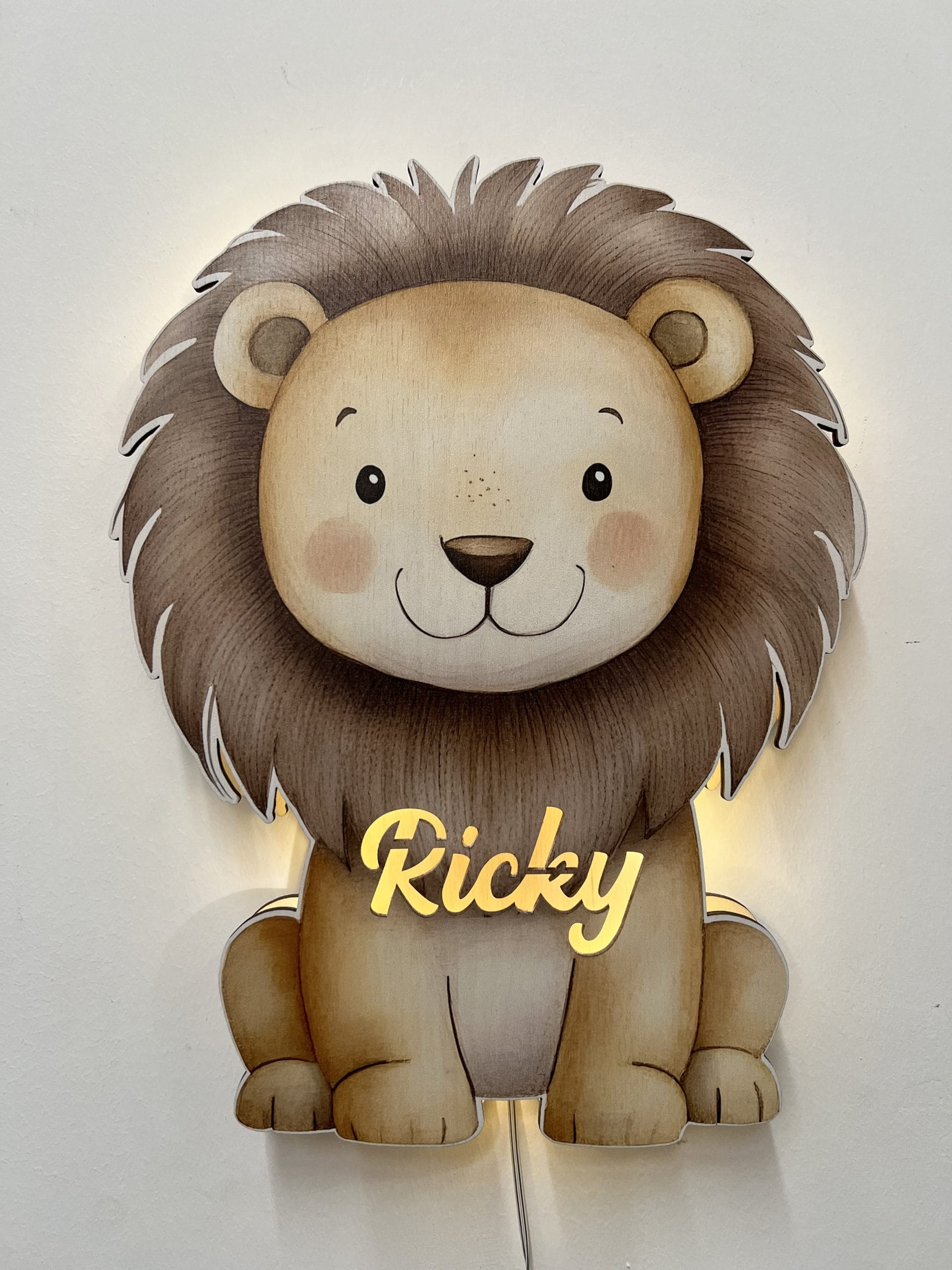 Lampada Leoncino personalizzata con nome