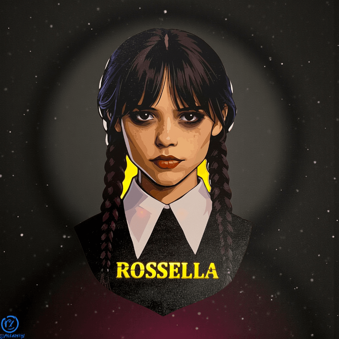 Lampada Mercoledì personalizzata con nome